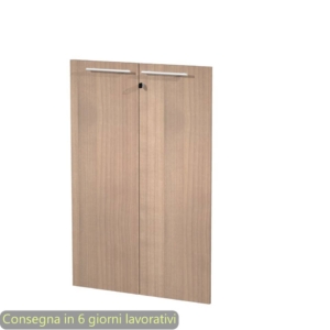 Coppia ante melaminico mobile medio Artexport Flora Noce arabis - L80 H115,4 SP. 1,8 cm - 91069M/K