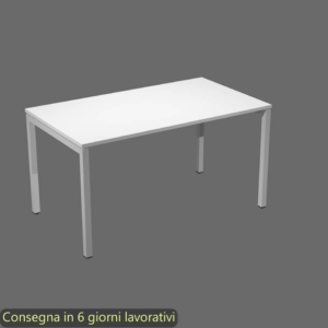 Scrivania da ufficio Bianca Artexport Presto Venere Plus fianchi metallo 140x80x72,5 cm