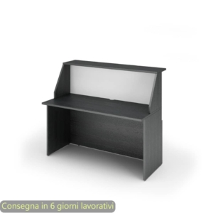Banco Reception Musa Bicolore Nero venato - Modulo lineare 140 cm