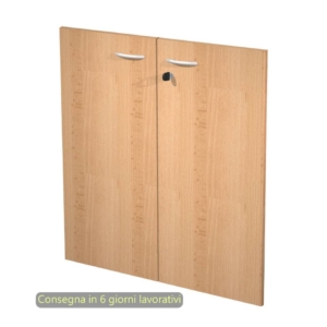 Coppia ante con serratura Artexport in melaminico per mobile basso Presto 80x67 cm Faggio - 60067/M/6