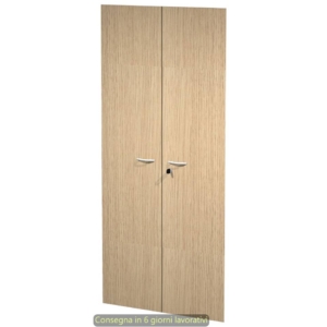 Coppia ante con serratura Artexport in melaminico per mobile alto Presto 80x175 cm Rovere - 60075/M/C