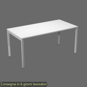 Scrivania da ufficio Bianca Artexport Presto Venere Plus fianchi metallo 160x80x72,5 cm