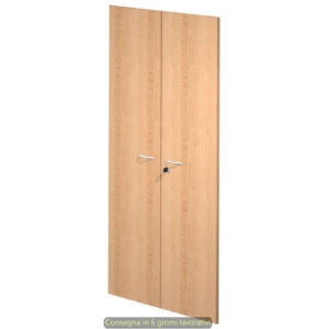 Coppia ante con serratura Artexport in melaminico per mobile alto Presto 80x175 cm Faggio - 60075/M/6