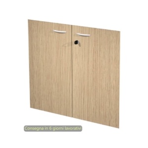 Coppia ante con serratura Artexport in melaminico per mobile basso Presto 80x67 cm Rovere - 60067/M/C