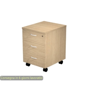 Cassettiera a tre cassetti montata Artexport Presto 43x52x59,5 cm Rovere