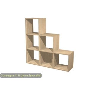 Libreria componibile Artexport Maxicube - 6 caselle scalare Rovere 6DMaxC-C