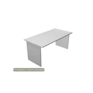 Scrivania da ufficio Grigia Artexport linea Presto 140x80x72 cm fianchi melanimico spessore 22 mm