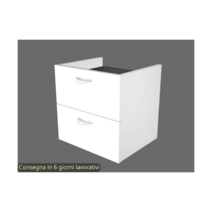 Coppia di cassetti per libreria componibile Artexport Protocollo - Bianco - 36x29x33,5 cm