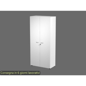 Armadio da ufficio alto Bianco con ante Artexport 2898 in melaminico - 90x45,8x200h