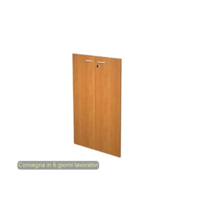 Ante in coppia per armadio Linea Operativa Presto Noce Artexport con serratura - 80x120 cm (conf.2 ante)