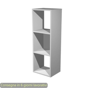 Libreria componibile Artexport Maxicube - 3 caselle Grigio alluminio - 35,9x29,2x103,9 cm