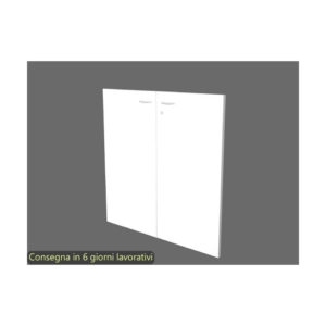 Coppia ante basse per libreria componibile Artexport Protocollo - Bianco - 76x81 cm