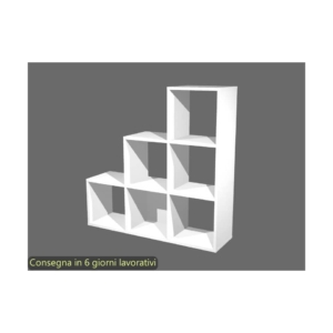 Libreria a giorno Maxicube Bianco Artexport - 6 caselle scalare - 104,1x29,2x103,9 cm
