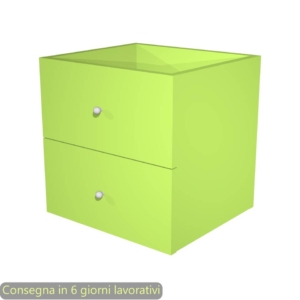 Coppia cassetti per Libreria caselle Maxicube Artexport - 32,5x28,8x32,5 cm - Verde neon - 2c MaxC/V