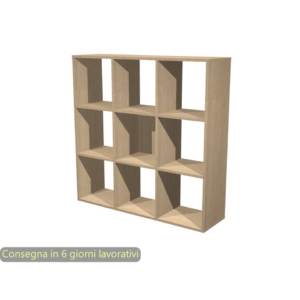 Libreria componibile Artexport Maxicube - 9 caselle - 104 X 29,2 X 103,9 h - Rovere
