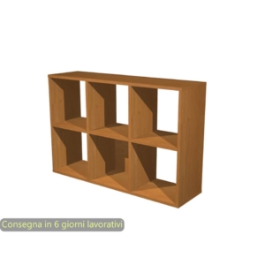 Libreria a giorno Maxicube Noce Artexport - 6 caselle - 104,1x29,2x69,8 cm
