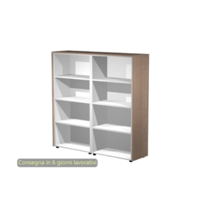 Coppia mobili medioalti a giorno Artexport Flora Noce arabis - L163 P43 H158,2 cm - 937C/K
