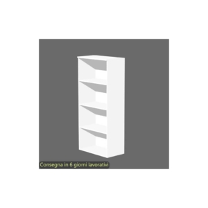 Mobile a giorno Artexport Presto 3 ripiani regolabili 80x35x180 cm Bianco 038+039/3