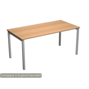 Scrivania da ufficio color Faggio Artexport Presto Venere Plus fianchi metallo 160x80x72,5 cm