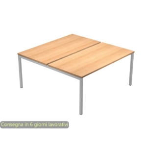 Scrivania condivisa 2 postazioni color Faggio Artexport Presto Venere Plus 140x164x72,5 cm