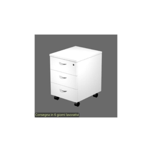 Cassettiera a tre cassetti montata Artexport Presto 43x52x59,5 cm Bianco 60019/3