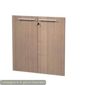 Coppia ante melaminico mobile basso Artexport Flora Noce arabis - L80 H77 SP. 1,8 cm - 91067M/K