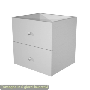Libreria componibile Artexport Maxicube - Set 2 cassetti Grigio alluminio 2C-MaxC-5