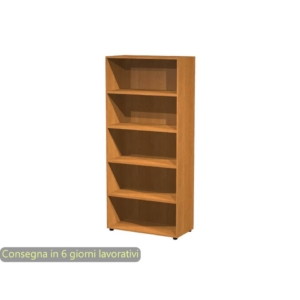 Libreria a giorno da ufficio Noce chiaro Artexport 2898 in melaminico - 90x44x200h