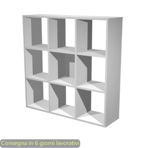 Libreria componibile Artexport Maxicube - 9 caselle Grigio alluminio 9MaxC-5