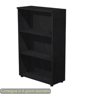 Mobile a giorno Artexport Presto 2 ripiani regolabili 80x35x120 cm Nero venato frassino - 035/8