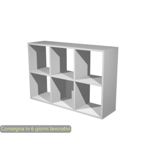 Libreria componibile Artexport Maxicube - 6 caselle Grigio alluminio 6MaxC-5