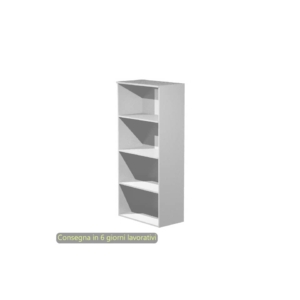 Mobile a giorno Artexport Presto 3 ripiani regolabili 80x44x180 cm Grigio alluminio - 50038/5 + 50039/5