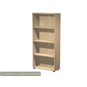 Mobile a giorno Artexport Presto 3 ripiani regolabili 80x35x180 cm Rovere 038+039/C