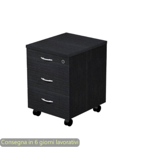Cassettiera a tre cassetti montata Artexport Presto 43x52x59,5 cm Nero venato frassino - 60019/8