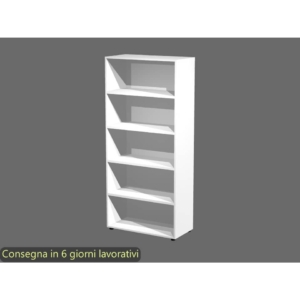 Libreria a giorno da ufficio Bianca Artexport 2898 in melaminico - 90x44x200h