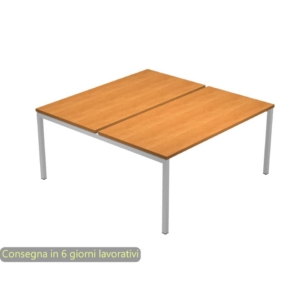 Scrivania condivisa 2 postazioni color Noce Artexport Presto Venere Plus 140x164x72,5 cm