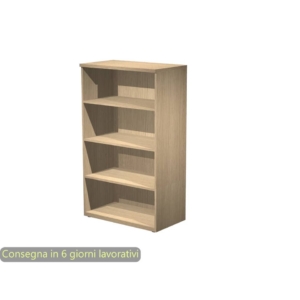 Mobile Open Space Artexport Bridge-Flex medio senza ante - Rovere - 80x46x136 cm