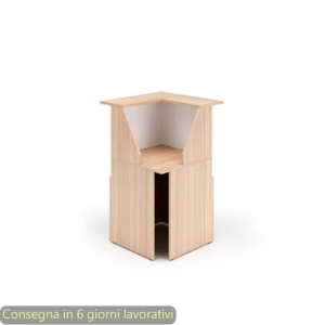 Banco Reception Musa - Noce arabis - Modulo angolare 76 cm