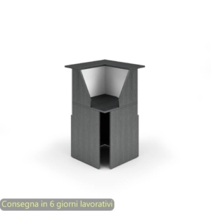 Banco Reception Musa Bicolore Nero venato - Modulo Angolare 76 cm