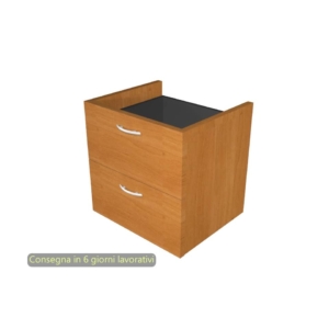 Coppia di cassetti per libreria componibile Artexport Protocollo - Noce chiaro - 36x29x33,5 cm