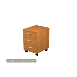 Cassettiera a 3 cassetti Linea Presto Artexport - montata - Noce - 43x52x59,5 cm
