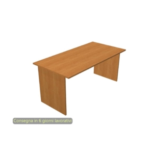 Scrivania da ufficio color Noce chiaro Artexport linea Presto 160x80x72 cm fianchi melanimicospess. 22 mm