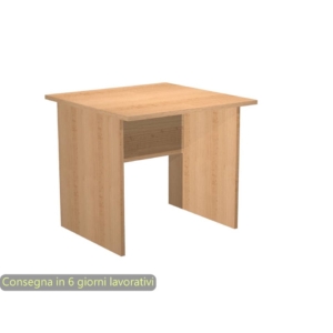 Scrivania da ufficio color Faggio Artexport linea Presto 80x80x72 cm fianchi melanimicospess. 22 mm