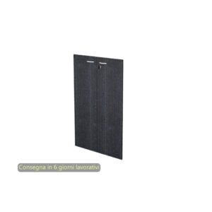 Coppia ante con serratura Artexport in melam. per mobile medio Presto 80x115 cm Nero venato frassino - 60069/M/8