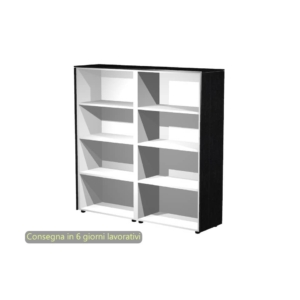 Coppia mobili medioalti a giorno Artexport Flora Nero venato - L163 P43 H158,2 cm - 937C/8