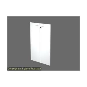 Coppia ante con serratura Artexport in melaminico per mobile medio Presto 80x115 cm Bianco - 60069/M/3