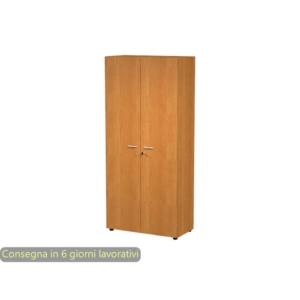 Armadio da ufficio alto Noce chiaro con ante Artexport 2898 in melaminico - 90x45,8x200h