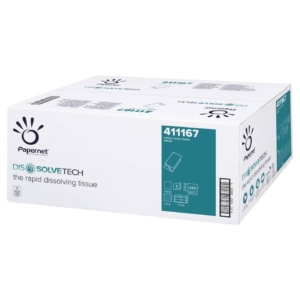 Asciugamani interfogliati a V Papernet - pura cellulosa 2 veli - 24x21 cm - 411167 (conf.15 fascette da 250 fogli)