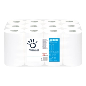 Asciugamani ad estrazione centrale Papernet - 2 veli - 21,4 x 12,5 cm - 5,1 cm - 403780 (conf.12)