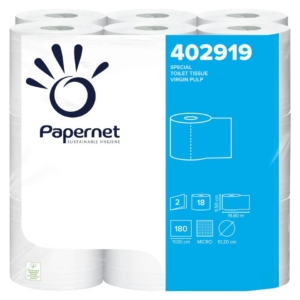 Carta Igienica Papernet - 2 veli - 180 - 402919 (conf.18 rotoli)